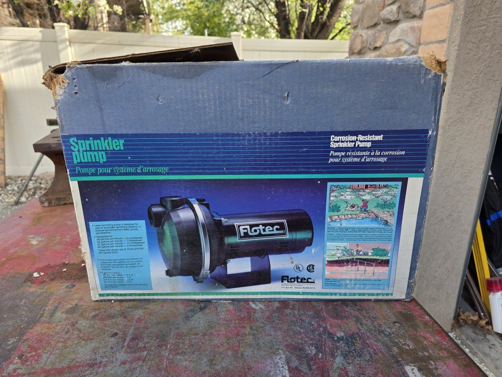 new sprinkler, irrigation pump