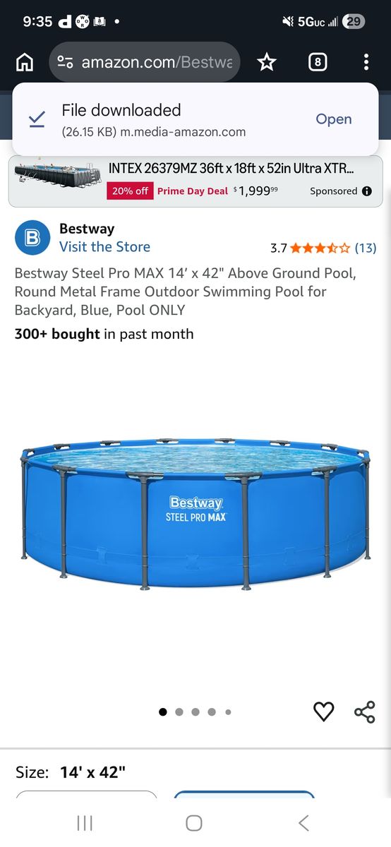 Bestway Swimming Pool Steel Pro Max 14 x 42 New