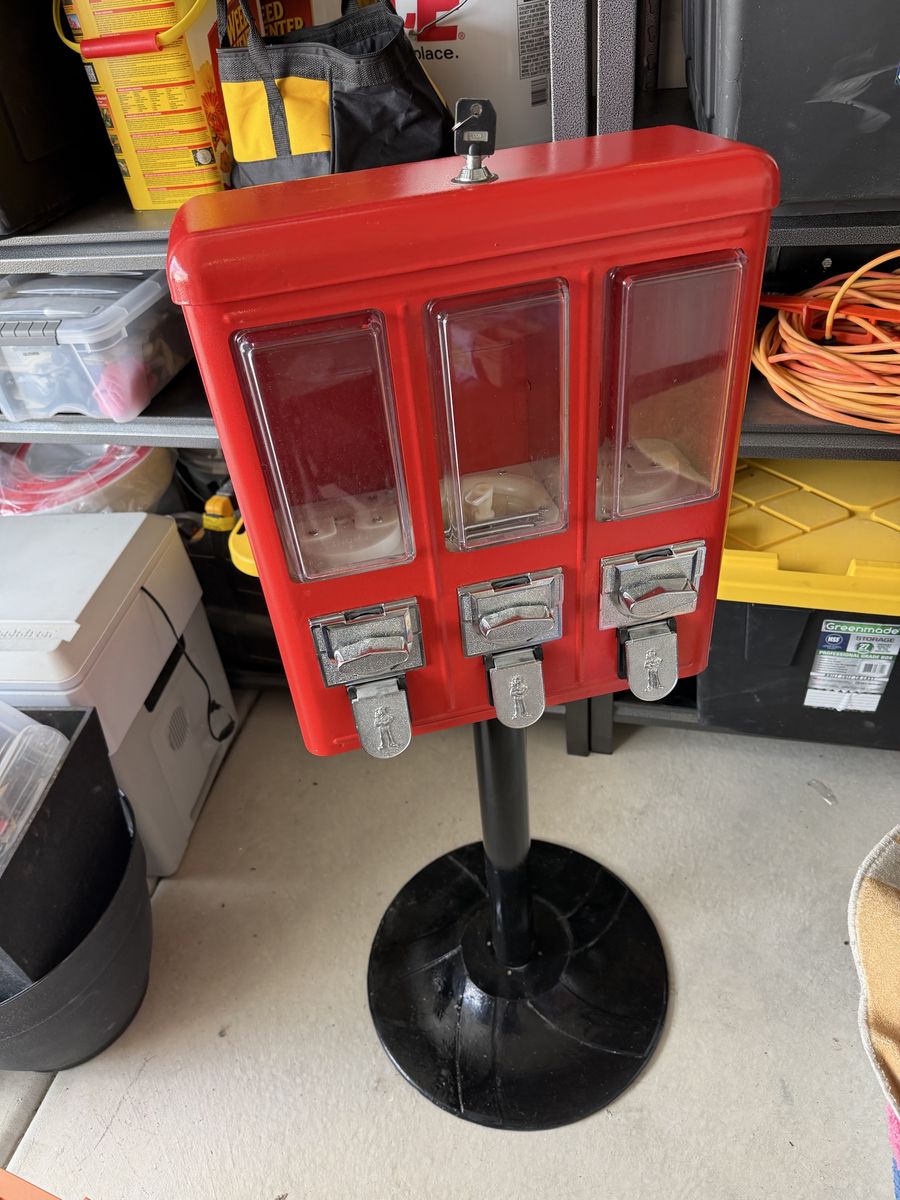 Triple Candy Gumball Machine