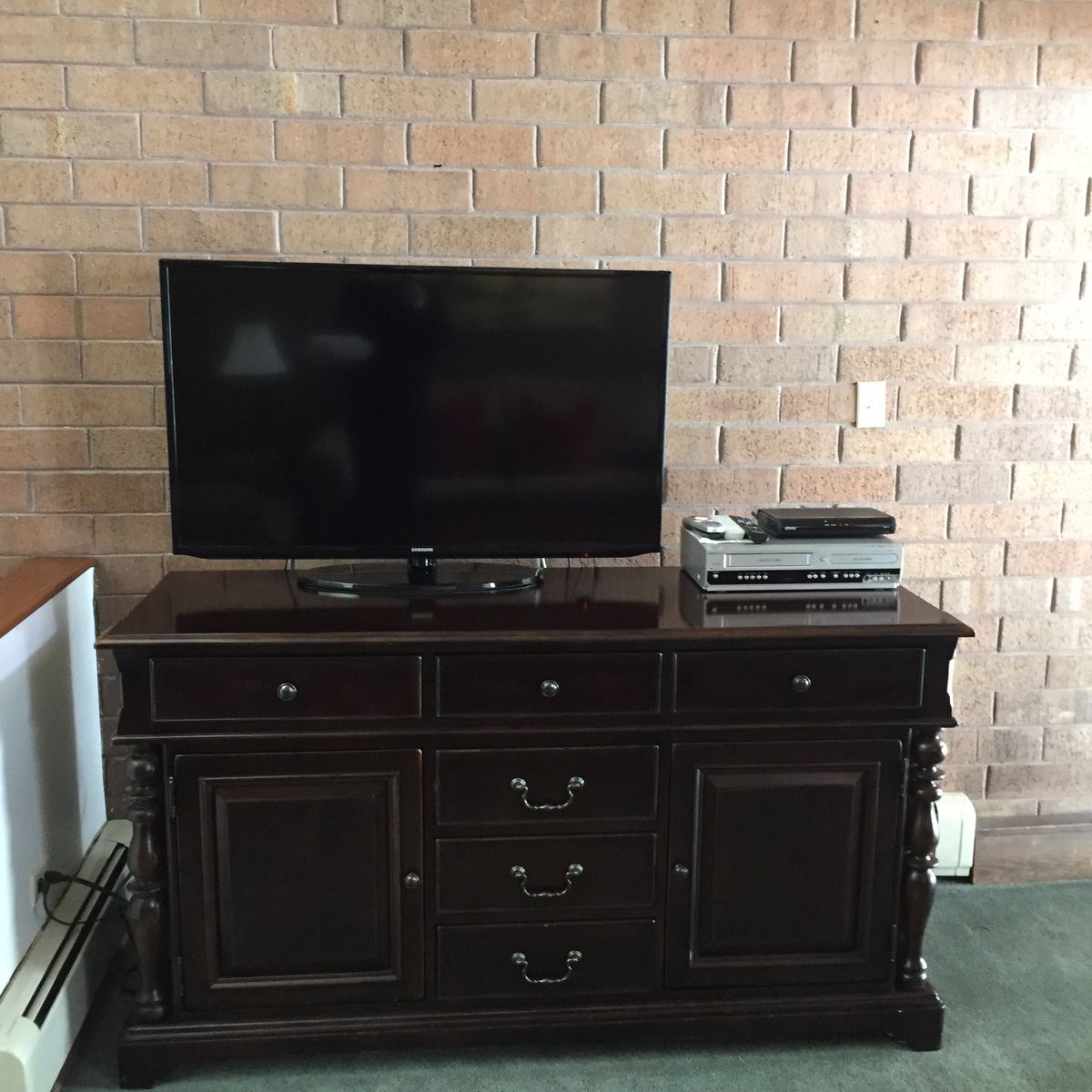 TV Console Dark Brown