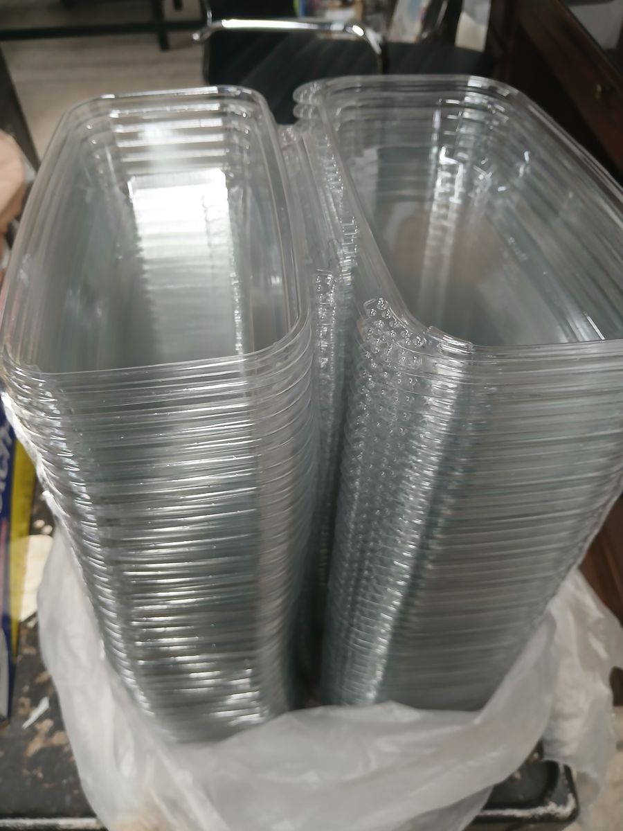 Clear Plastic Food Containers with Lids - Bulk Set for Food Storage & Meal Prep-Section A