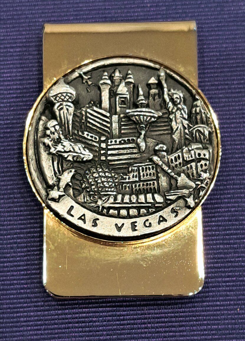 Vintage Gold & Silver Las Vegas Money Clip