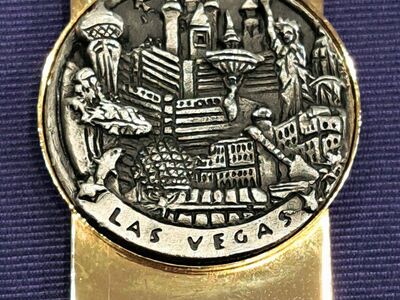 Vintage Gold & Silver Las Vegas Money Clip