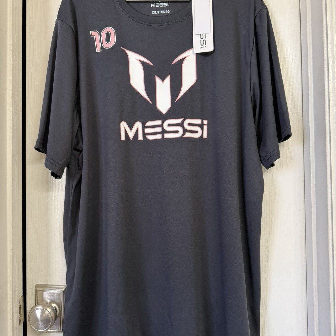 Messi Logo Tee Black 2XL