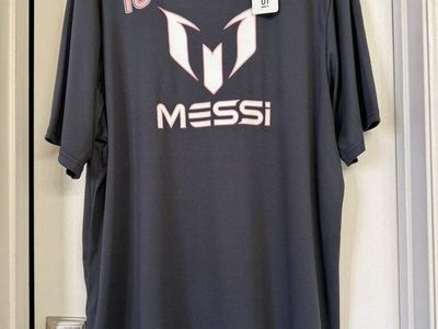 Messi Logo Tee Black 2XL