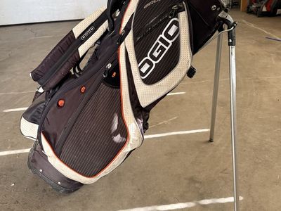 OGIO Grom Golf Stand Bag - Black/White/Orange - Lightweight & Durable