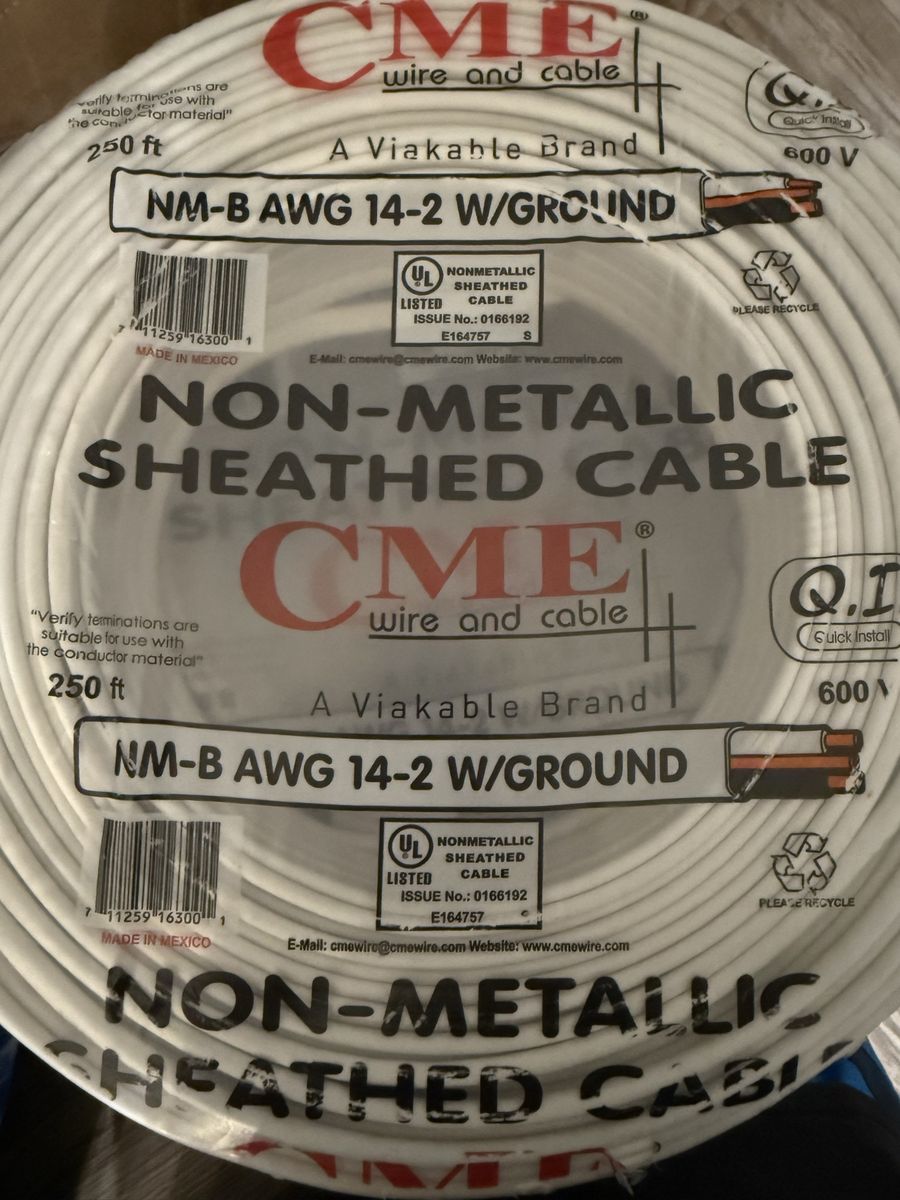 3 Rolls 14/2 NM-B Romex (250 Feet)