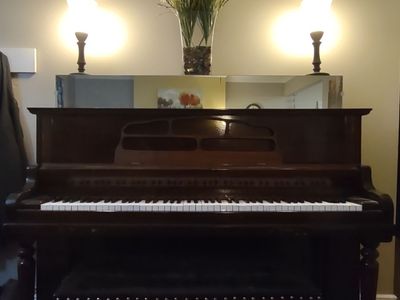 Upright Piano and Bench