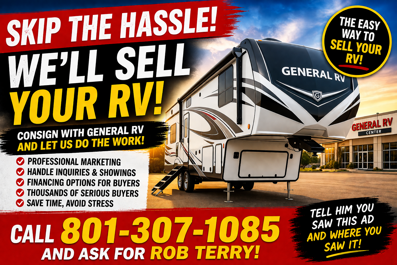 Let General RV Sell Your RV for You