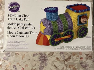 Wilton 3-D Choo Choo Train Cake Pan Set Vintage Novelty Aluminum Mold