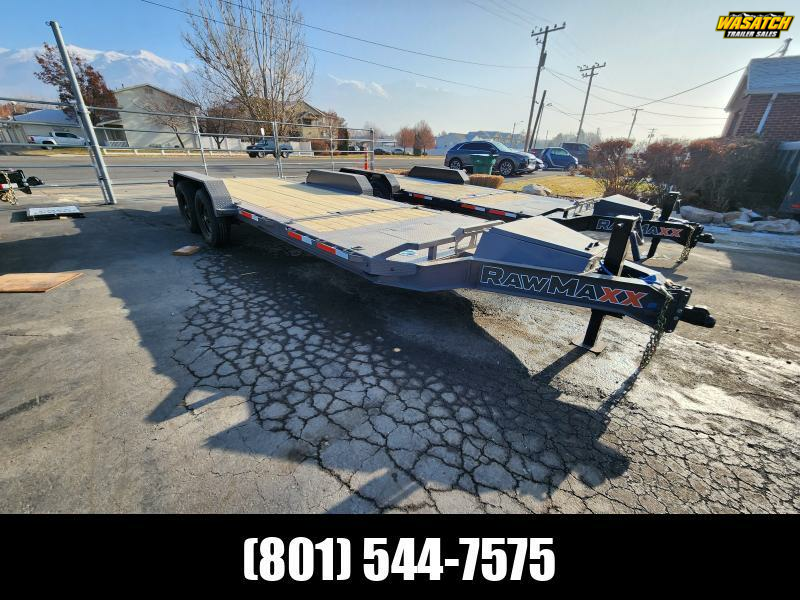 2026 RawMaxx 22' G7X 17.5K Tilt Car Hauler Flatbed Trailer