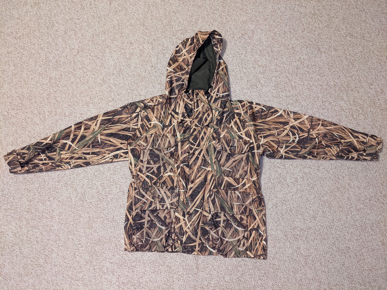 Cabela's Skyline Fall Flight Camo Gore-Tex Waterfowl Hunting Jacket Coat, Size Large-Regular