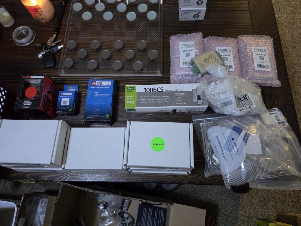 HID Readers, Assa Abloy Alarm Controls Push To Exit & HES 1006CS Smart Strike Security Lot