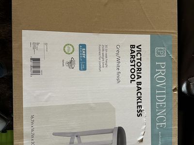 Providence Victoria Backless Barstool Grey/White New in Box