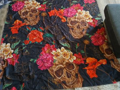skull shower curtain