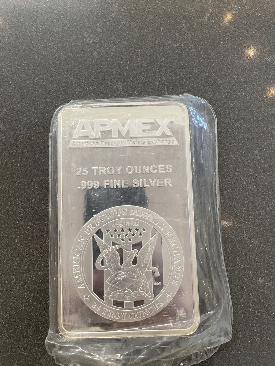 APMEX 25oz Silver bar .999 Silver Bullion