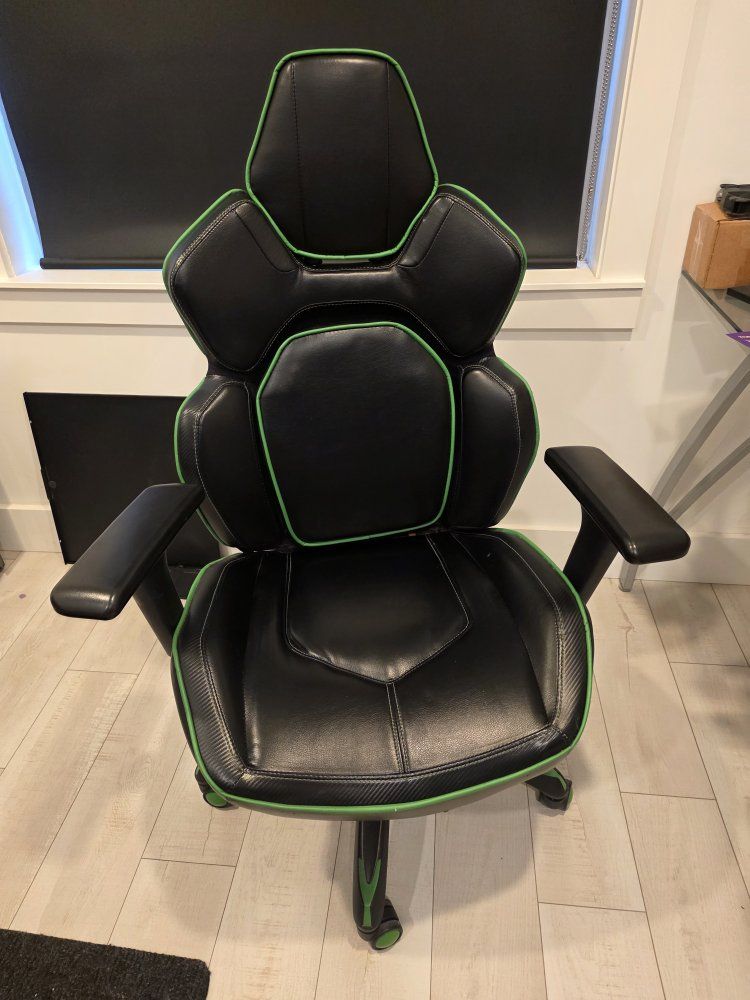 Black and Green Gaming Chair - Ergonomic Swivel Office Chair