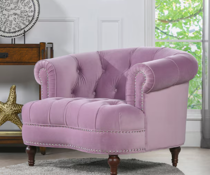 Jennifer Taylor La Rosa Orchid Purple Lavender Velvet Chair $750