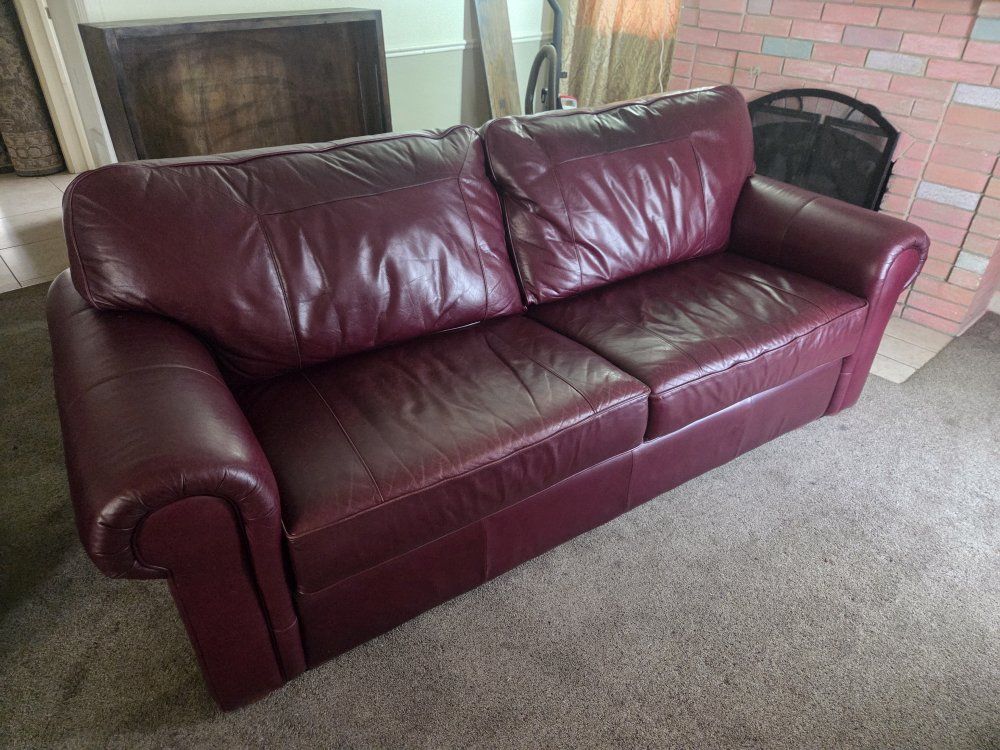 Burgundy Sofa