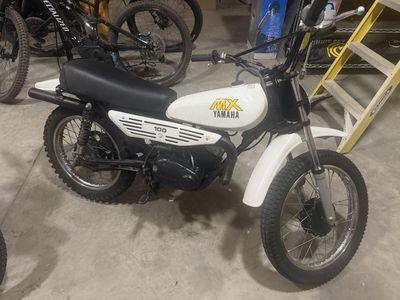 Vintage Yamaha MX100 Dirt Bike White