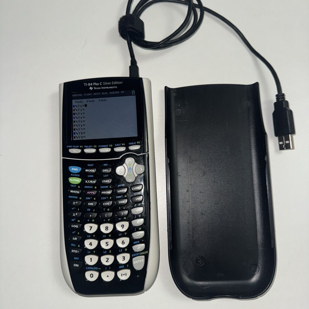 TI-84 Plus C Silver Edition Calcukator With Cable
