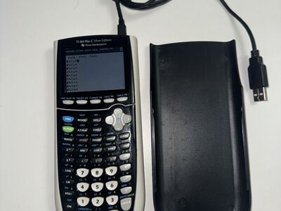 TI-84 Plus C Silver Edition Calcukator With Cable