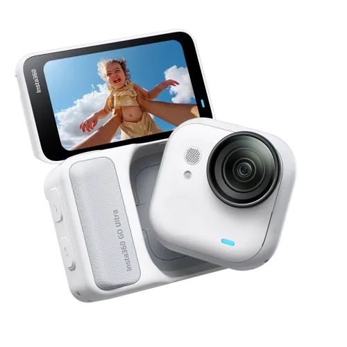 Insta360 GO Ultra Action Camera with Flip Touchscreen and Megaview Lens - White