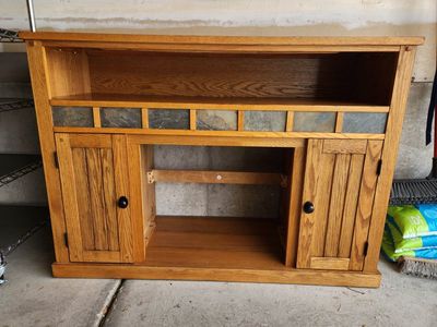 TV Stand with slate inlays
