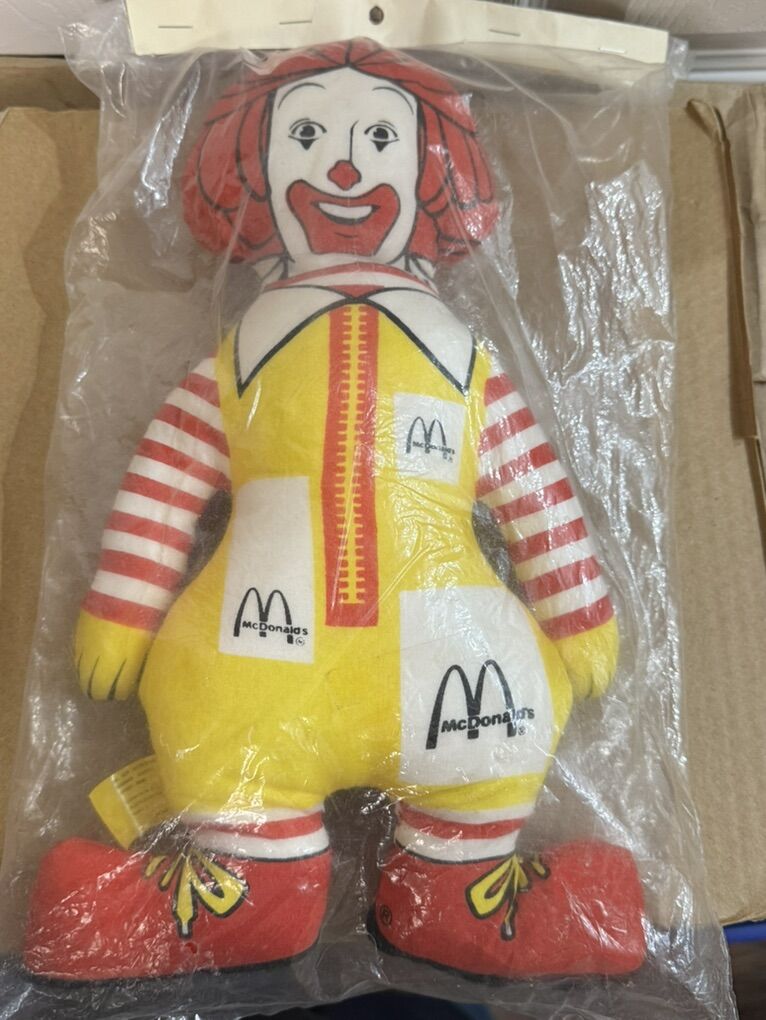 Vintage 1986 Ronald McDonald 13” Plushie