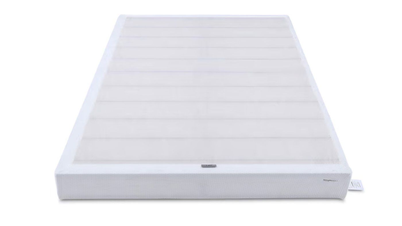 Amazon Basics Smart Box Spring Bed Base, 9-Inch Height Sturdy Mattress Foundation, Strong Metal Support, Tool-Free Easy Assembly