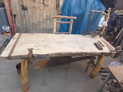 Old primitive work cabin table