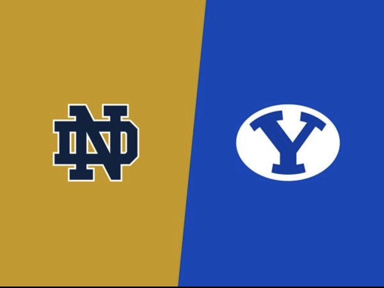 Notre Dame vs BYU Football Tickets Sec. 123 Row 3 Seat 5-7