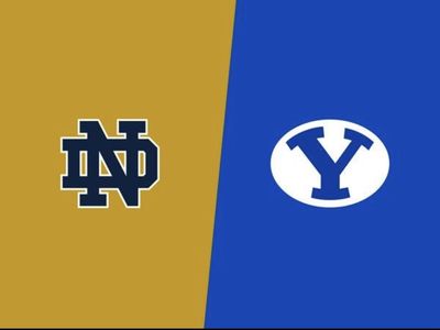Notre Dame vs BYU Football Tickets Sec. 123 Row 3 Seat 5-7
