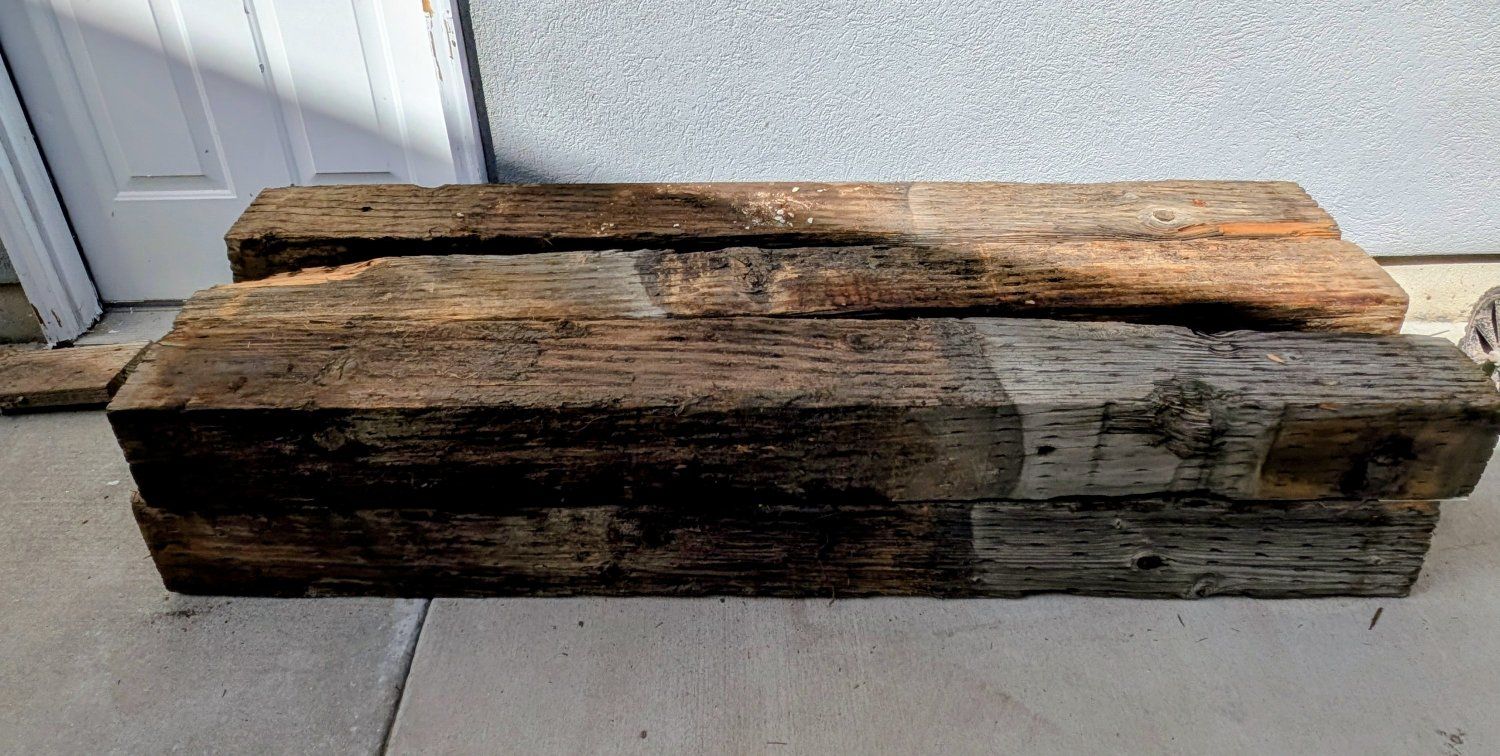 Six Wooden Railroad Ties / Landscape Timber