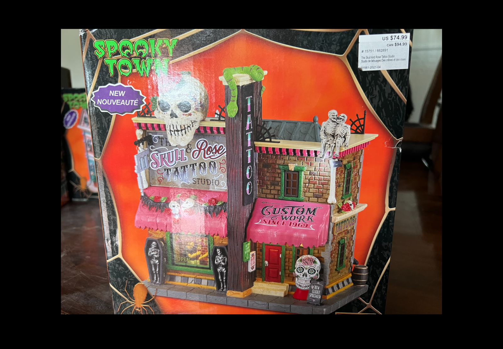 Lemax Spooky Town The Skull and Rose Tattoo Studio