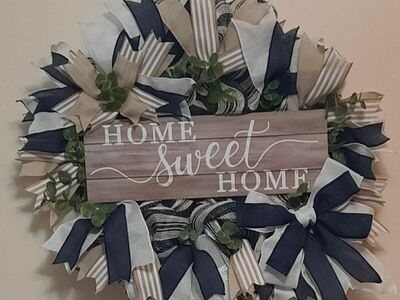Handmade Home Sweet Home wreath