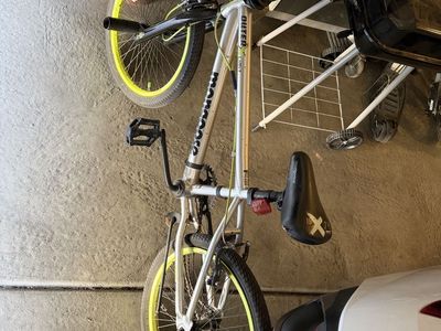 Mongoose Outer Limit BMX Bike - Silver/Yellow with Pegs - Used