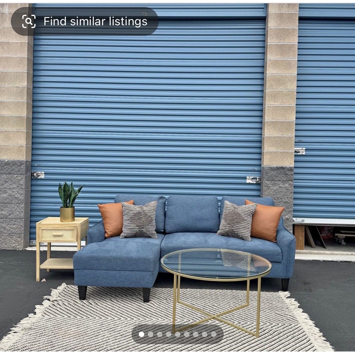Beautiful blue couch