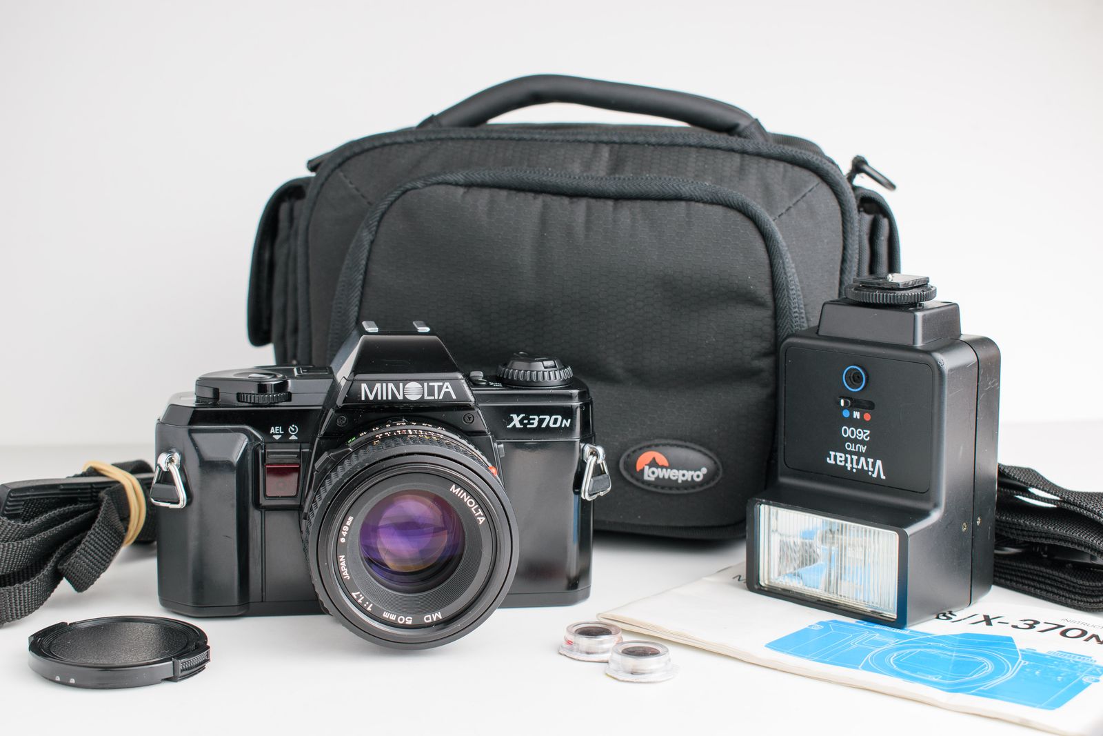 Minolta X-370N 35mm camera with Minolta MD 50mm lens. Tested!