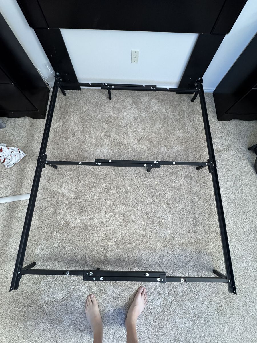 Adjustable metal bed frame