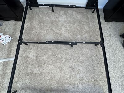 Adjustable metal bed frame