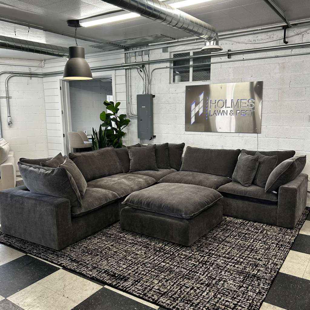 LIKE NEW!! COSTCO SEREEN 6-PIECE FABRIC MODULAR SECTIONAL, CLOUD COUCH, DARK GRAY!!