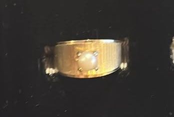 Vintage/ Antique 10K Gold & Perl Ring Sz 6