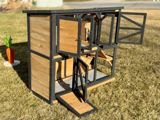 🥕 Spacious Two-Story wooden hutch