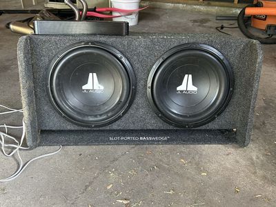 2 12” jl audio subwoofer with amp