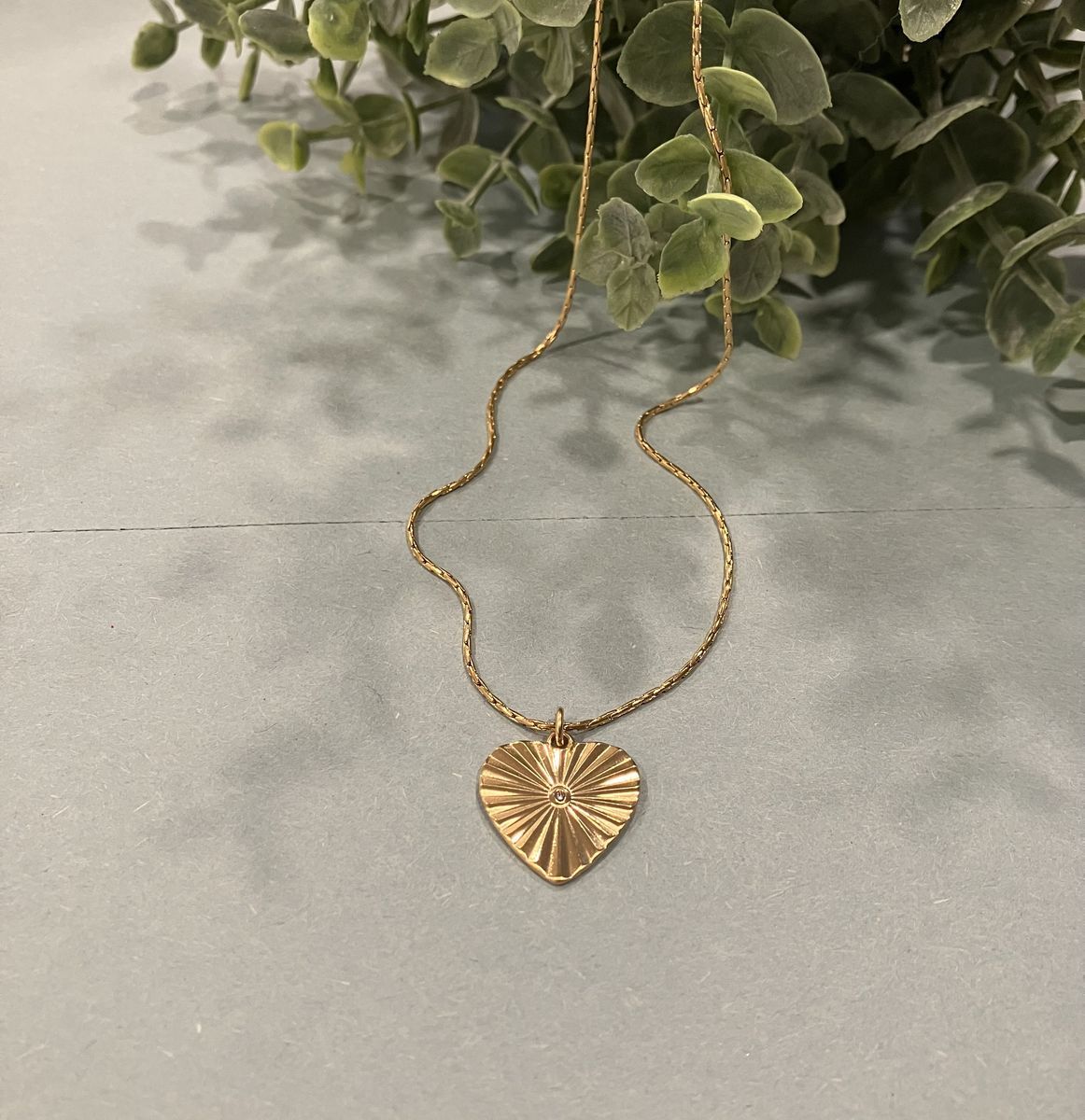 Golden Heart Pendant Necklace