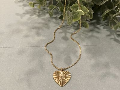 Golden Heart Pendant Necklace