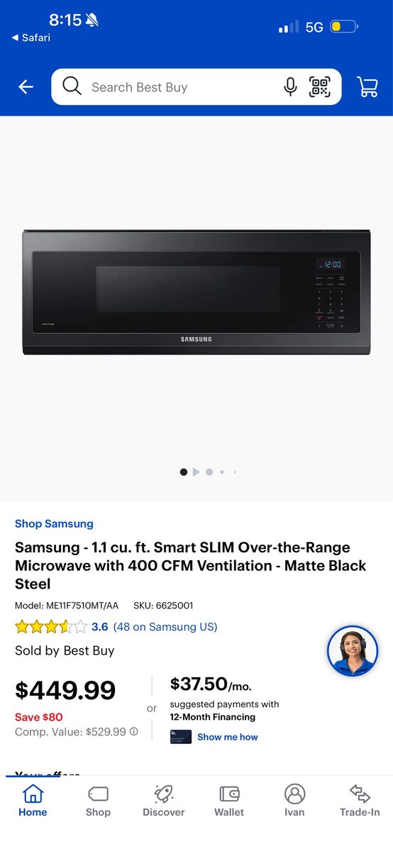 Samsung microwave oven