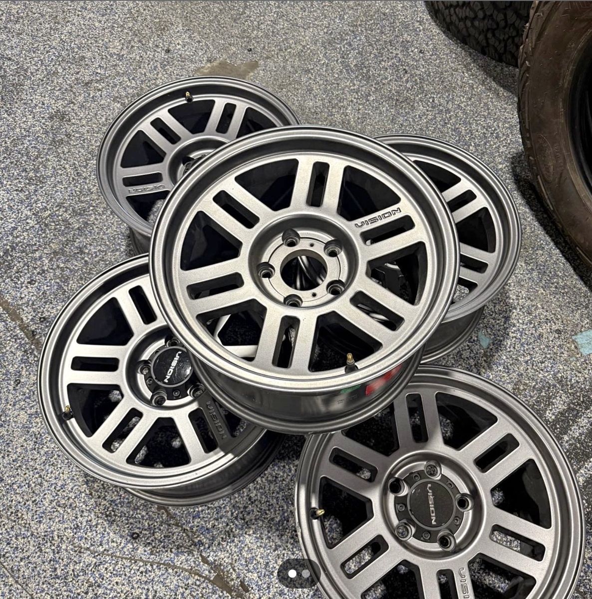 Vision Wheel Gunmetal 5-Spoke Alloy Rims (Set of 5) - Used