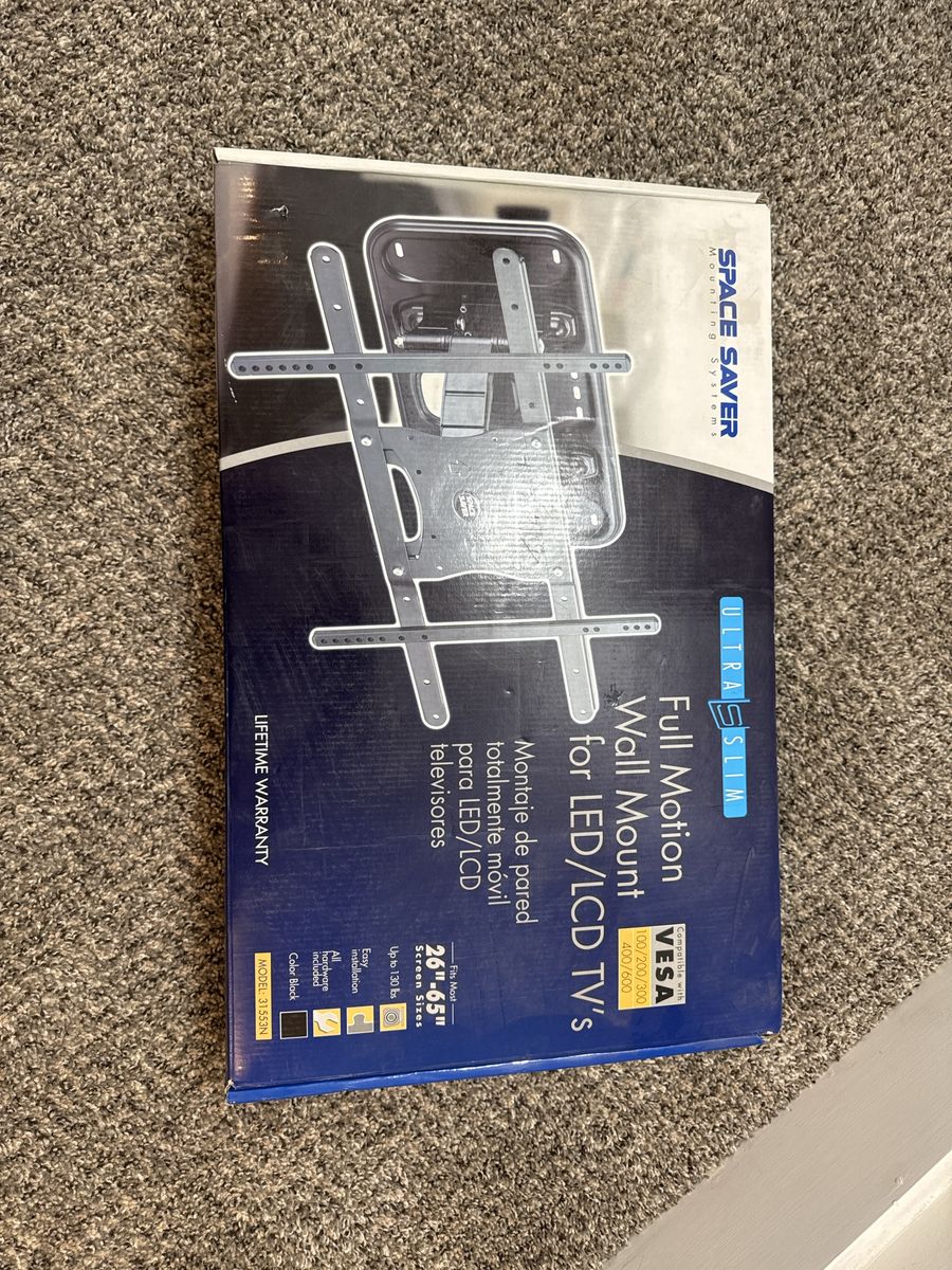Brand New Space Saver Ultra Slim Full Motion Wall Mount for 26"-65" TVs (Model 31553N) 